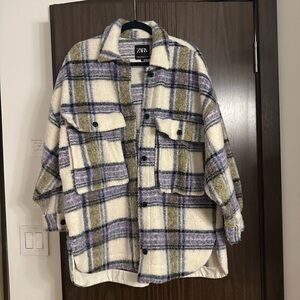 Zara Oversized Plaid Shacket